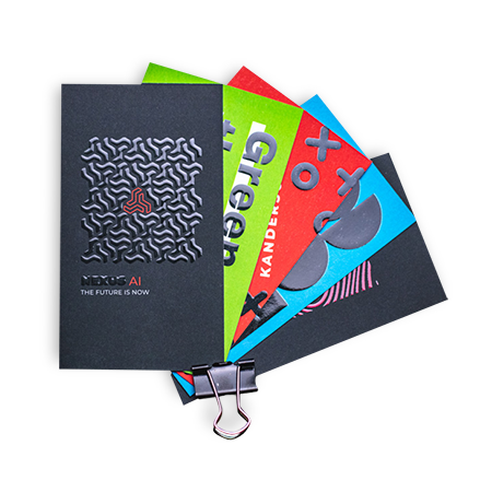 Spot UV Business Cards, printed in Montreal by CDM Print